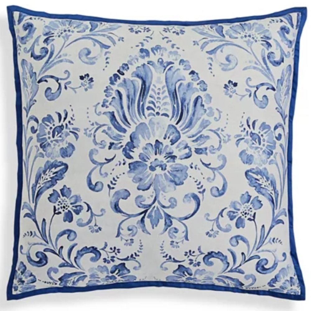 NWOT Hotel Collection Palmette Classic Cotton Woven Pique Euro Sham